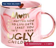Mothers Day Gifts for Mom from Daughter Son - 12oz Funny Coffee Mug for Mom Wife
