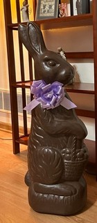 Vtg 1993 Union Products Don Featherstone Chocolate Easter Bunny Blow Mold 31"