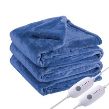 Electric Heated Blanket Queen Size 84"x90", Dual Controllers, Cozy Large Over...