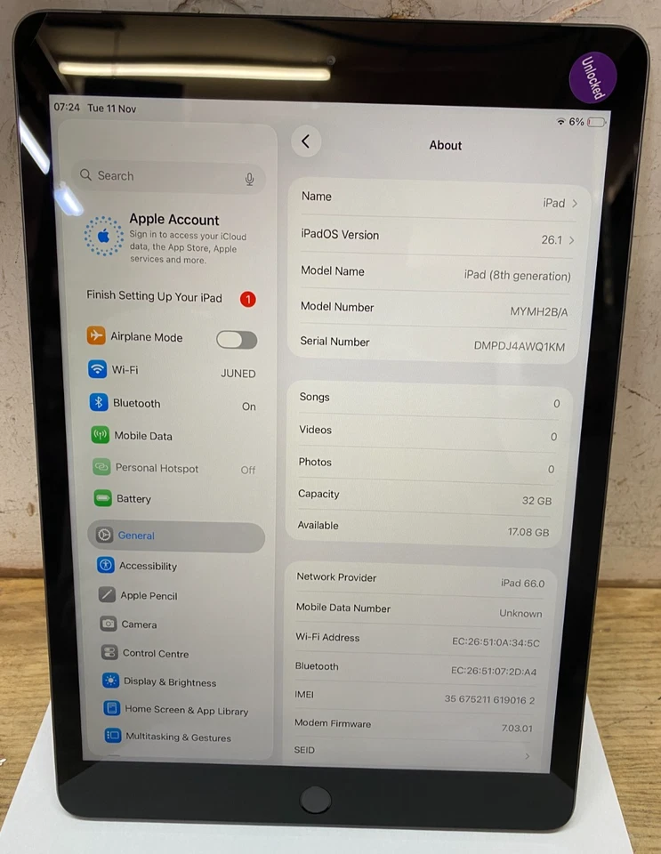 Apple iPad 8th Gen 10.2" A2429 Space Grey (OFFER WELCOME) - Image 3 of 4
