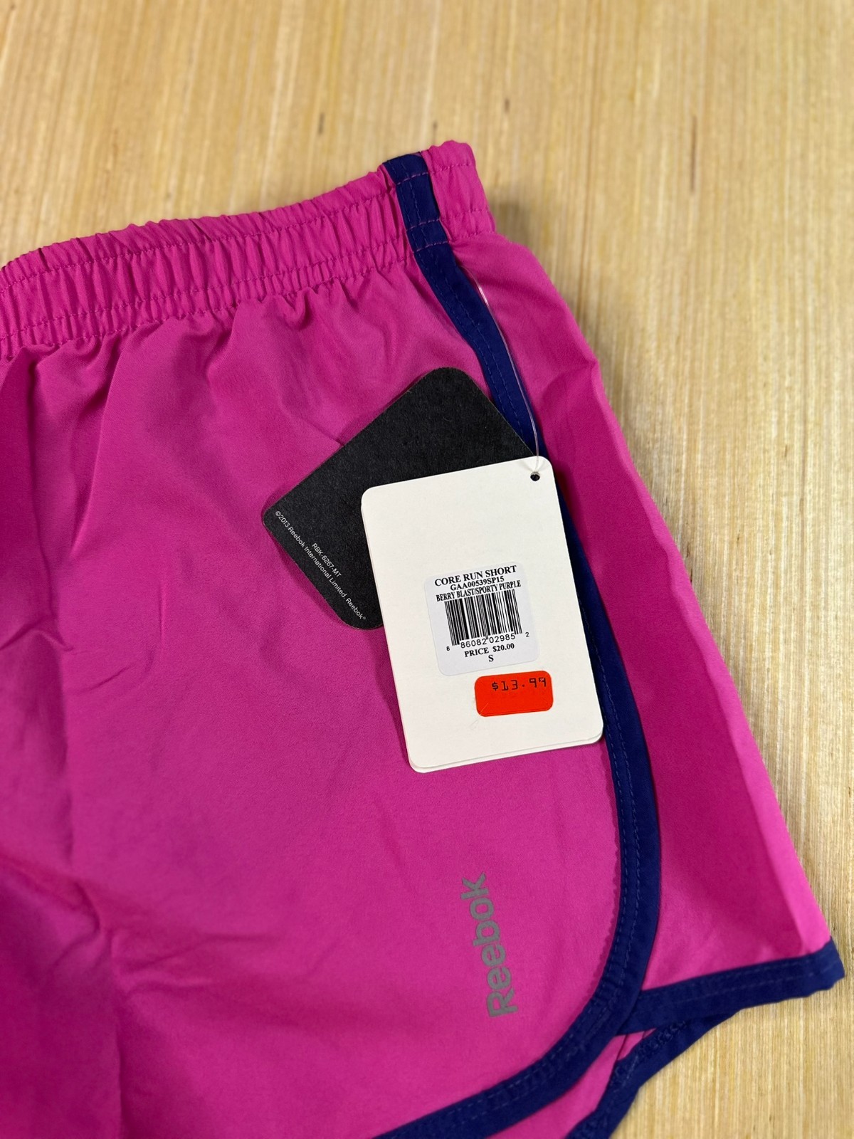 REEBOK Girls Core Running Shorts Small Berry Blast NWT thumbnail 3