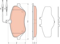 Bremsbelagsatz Scheibenbremse TRW GDB1663 FüR Peugeot CitroËN 9U C5 SW 607 C6 9D