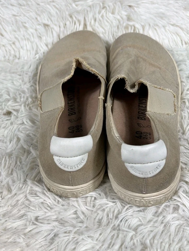 Zapatos sin cordones Birkenstock para mujer Barrie Fit de lona arena talla 40 EE. UU. 9 Foto 2 de 4