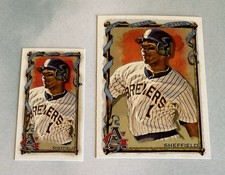 Gary Sheffield 2023 Topps Allen & Ginter #329 SP Short Print Mini & Base Brewers