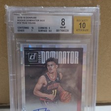 2018-19 PANINI DONRUSS TRAE YOUNG #RD-TYG AUTOGRAPH BGS 8 ROOKIE
