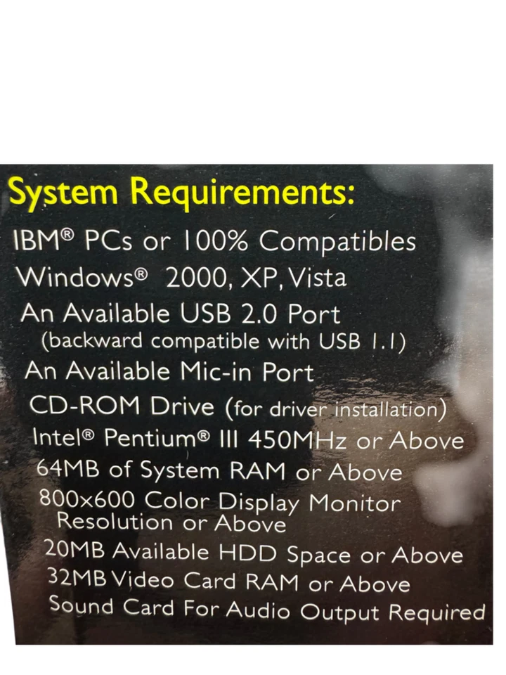 Gear Head WC735I Cámara Web Rápida Básica Caja Abierta 352x288 Video 640x480 Imagen Foto 3 de 3