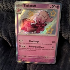 Tinkatuff #166/91 (Holo) (NM) SV: Paldean Fates PAF Pokemon
