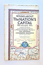 Map, Round About Nation's Capital, wth Parts of Surrounding States Wash DC '50s