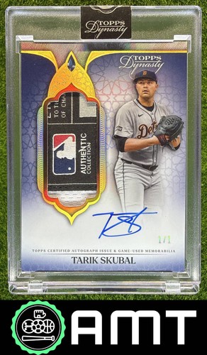 Tarik Skubal Laundry Tag Auto 2025 Topps Dynasty 1/1 Patch B Design Gold Tigers