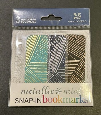 NEW Erin Condren 3 Mini Snap-In Bookmarks planner accessory c