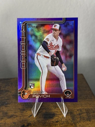 2025 Topps Series 1 - Cade Povich #25 Purple Rainbow /250 (RC)