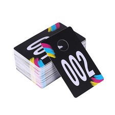 Live Plastic Number Tags, Normal and Reverse Mirror Image Coat Room Checks fo...