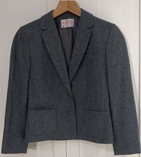Pendleton Petite 100 Virgin Wool Gray Blazer Suit Jacket