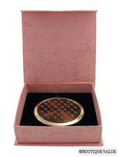 Round Compact Pocket Purse Gold Travel Mirror NIB BB