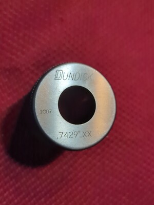 Dundick .7429-XX, Deep Tube Plain Smooth Bore RING GAGE  (RG10)