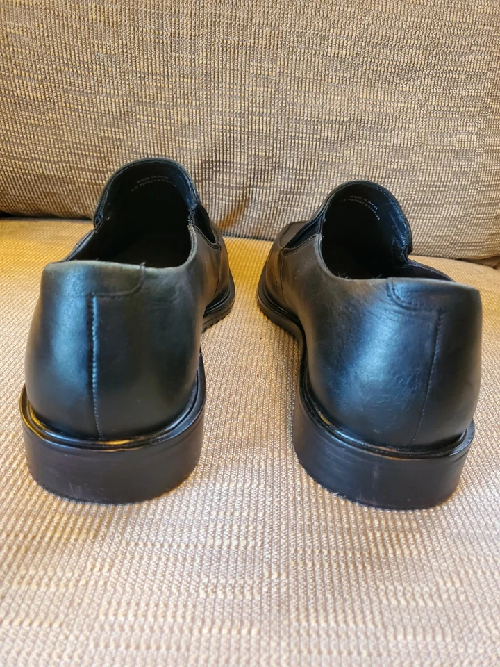 COLE HAAN  BLACK LEATHER DRESS LOAFERS SHOES MENS SIZE 12M  - Photo 3/4