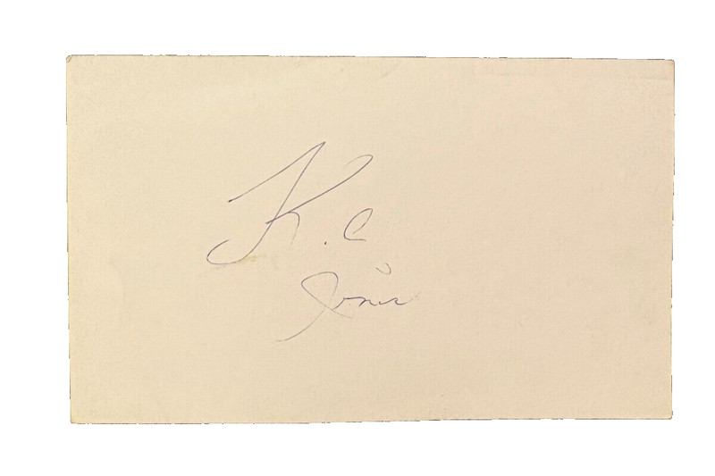 K.C. Jones Legend NBA Player/Coach, College & Pro HoF, Olympic Gold  - Autograph