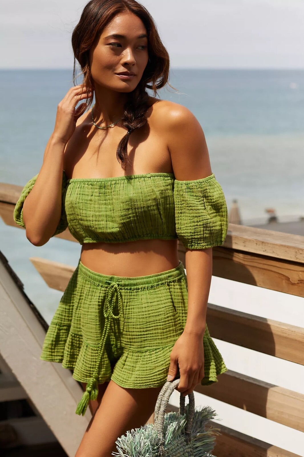 gauze crop top
