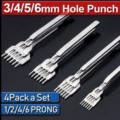 Leather Craft Punch Kit Stitching Carving Sewing Working Saddle Groover Tool Set