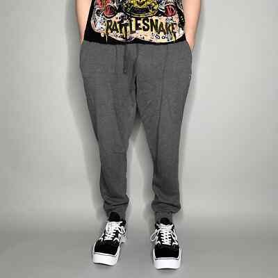 Champion Joggers XL Dark Grey Cotton Sweatpants Embroidered C Logo