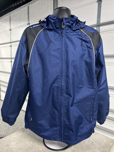 Diadora, Vintage Diadora Jacket Mens Medium Blue Windbreaker Zip Soccer Adult