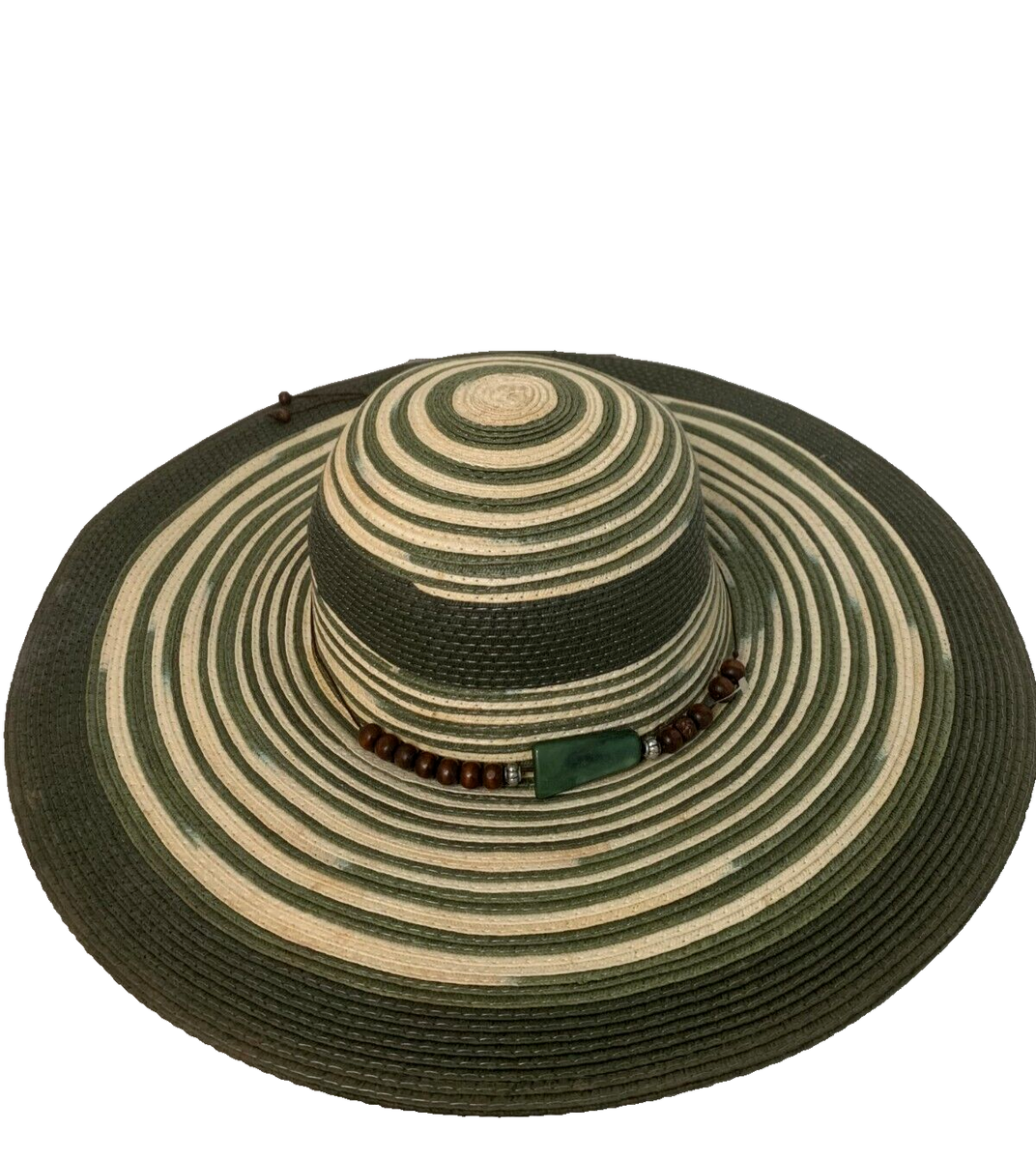 Mexican Sunhat Som-Her Mexico Sombrero Green Cream Beads  display picture 1