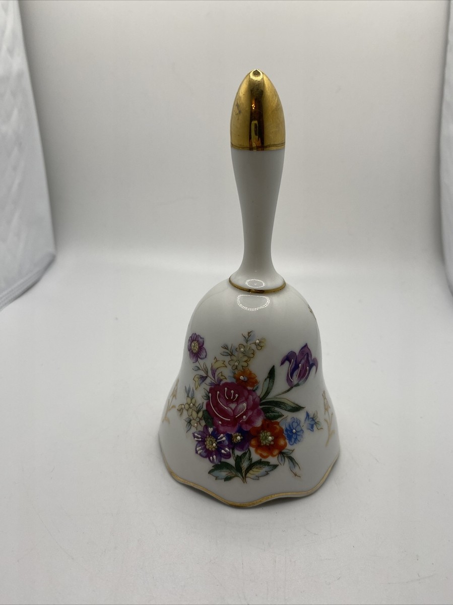 Original ArmArt Creation hand painted bell Japan floral porcelain