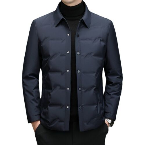 Down Jacket Men's Warm Lapel 90% Duck Down Casual Jacket Slim Lightweigh Coats - Afbeelding 1 van 21