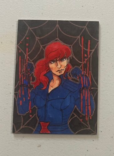 2018 Upper Deck Marvel Masterpieces Black Widow Sketch Card By Michelle Guerrero - Picture 1 of 2