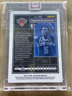 2020 Panini One And One Immanuel Quickley Silver Holo Rookie RC 