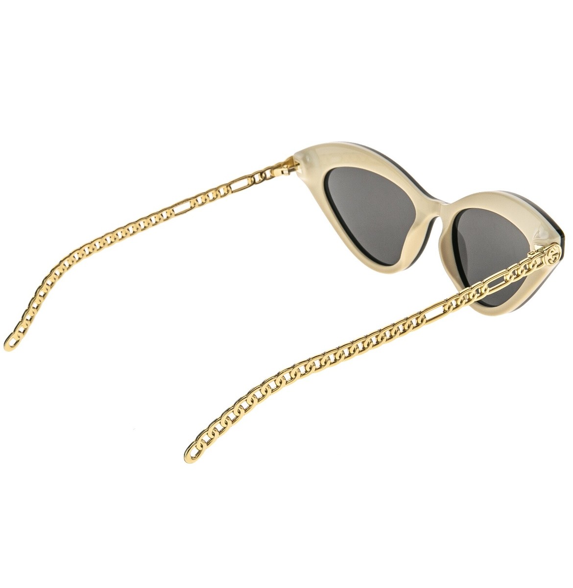 GUCCI GG0978S CHAIN 0978 Gold Black Crystal Heart Detachable Charm