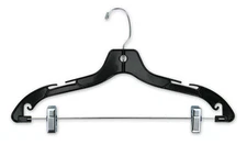 Suit Hangers Plastic Clothes Clip 100 Pinch-Grip Retail Clothing Pant Black 17"