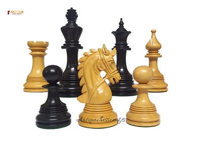 4.4'' Napoleon Luxury Staunton Chess Set-Triple Weight Ebonywood/ Boxwood