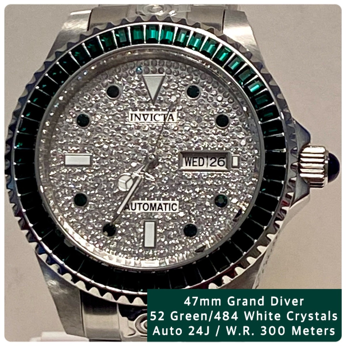 Invicta Swarovski Crystal Watch Citrine Baguettes RESERVE Coast Citrine | R6397A – JBW Watches main image 3