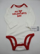 Carter's Baby My First Valentine's Day Bodysuit 18M Long Sleeve NWT