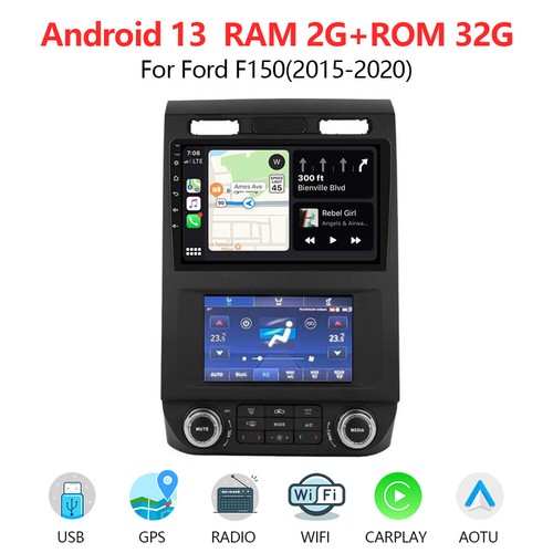 Android 13 Car Stereo Radio GPS Sat Nav Wifi Carplay 32G For Ford F-150 2015-2021 - Picture 2 of 18