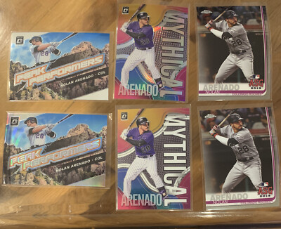 Nolan Arenado 2019 Donruss Optic Lot x6 Mythical Base+Prizm -PP Base+Prizm+ASGx2
