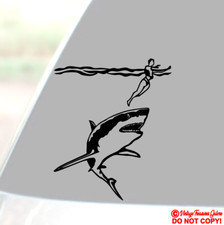 GREAT WHITE SHARK Vinyl Decal Sticker Car Truck Rear Window Wall Bumper Jaws Jdm