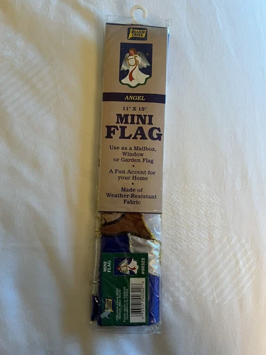 ANGEL Garden Flag 11x 15" Vintage Meadow Creek 2000 Yard Window Decor
