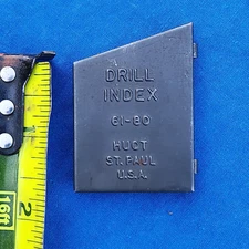 HUOT Drill Bit Index For #61-#80 Drill Bit Set Made in USA
