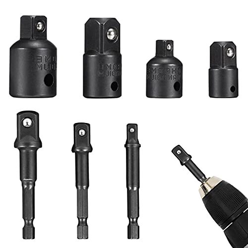 7 Pezzi Socket Ratchet Converter Riduttori Adattatori Tool Set 1/2" 3/8" (c7f)