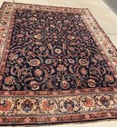 AN ATTRACTIVE SIGNED BLUE BACKGROUND COLOR MASHED RUG 9’7” X 13’ — photo 4