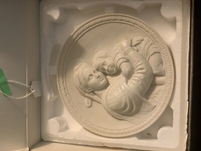 Antique  Ivory Plate Dichiarazione La Madonna di Raffaello Limited Edition