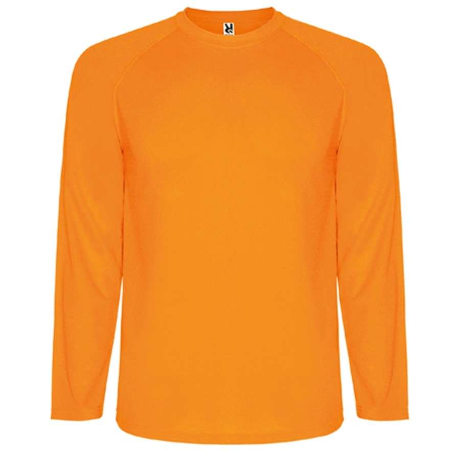 Camiseta Hombre técnica de manga larga ranglán. Tejido transpirable. Montecarlo