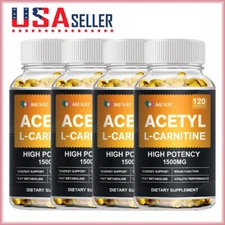 L-Carnitine Capsules 1500mg - 120pcs Fat Burn Weight Loss Energy Boost Support