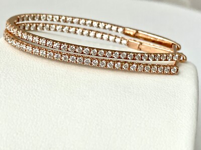 OHRRINGE / CREOLEN mit 2,30 ct. TW/IF-VVS BRILLANTEN 750 /18KARAT GOLD ROSEGOLD