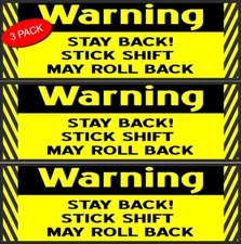Warning Stay Back Stick Shift May Roll Back 3 Pack Magnets