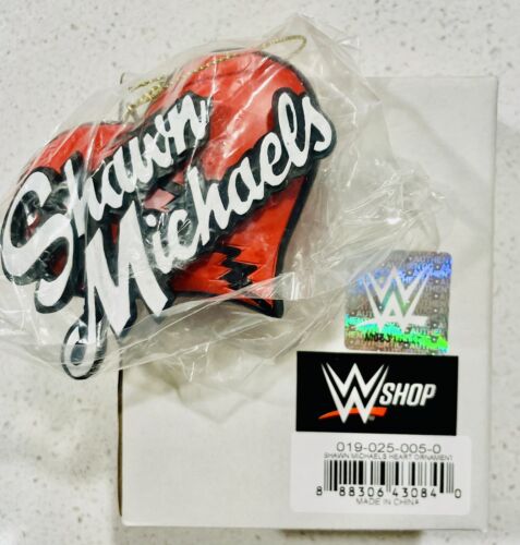 Ornement de Noël de lutte Shawn Michaels Heart logo WWE Shop rare - Photo 1 sur 4