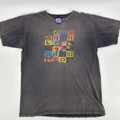 Vintage Krooked Mark Gonzales Shirt Men Medium Black Faded Distressed Skate Y2K