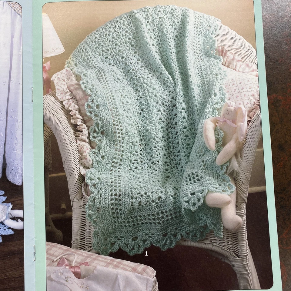 Leisure Arts Absolutely Gorgeous Baby Afghans Crochet Patterns Book 4 -5 Designs - Image 4 of 4